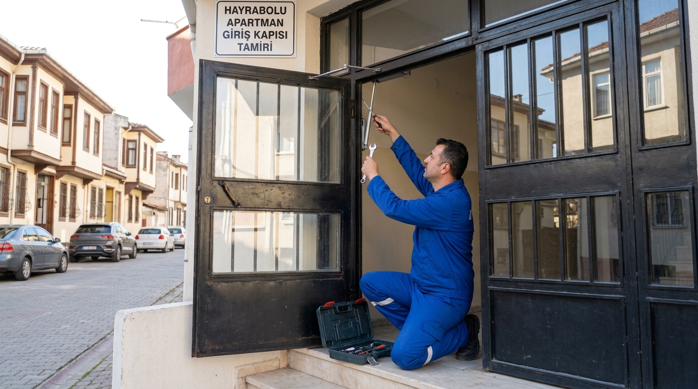 Tekirdağ Hayrabolu Apartman Kapısı Tamiri
